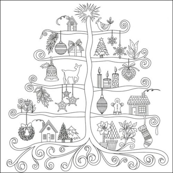 Christmas to Color Adult Coloring Book by Mary Tanana Giftable for the Holidays - Picture 7 of 12